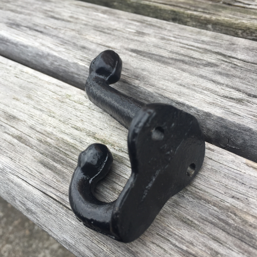 10 Coat Hooks Cast Iron Vintage Antique Look Hat Hook Hall